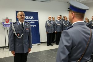 Meldunek składany Komendantowi Wojewódzkiemu Policji w Lublinie
