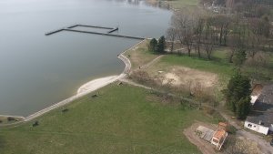 widok z drona na lubelski zalew